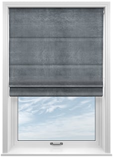 Velvet Opulence (Blackout), Storm Grey - Motorised Roman Blind